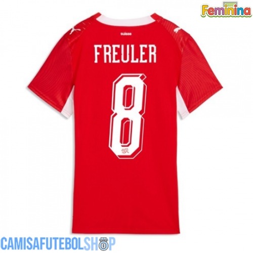 Camisa de time de futebol Suíça Ruben Vargas #17 Replicas 1º Equipamento Feminina Mundo 2026 Manga Curta